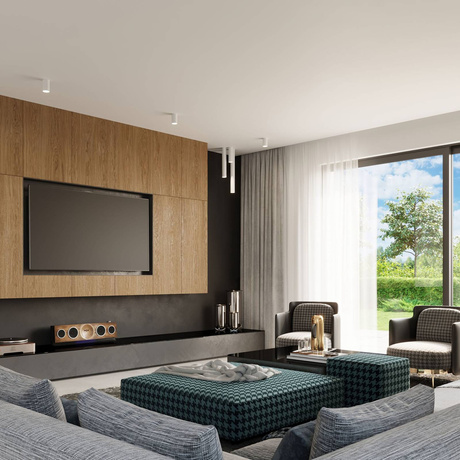 Plafonieră LAGOS 60 alb + 1x bec LED GU-10 4000K rece 7W 630lm