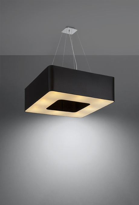 URANO 60 candelabru negru + 8x bec LED E27 3000K cald 7.5W 620lm