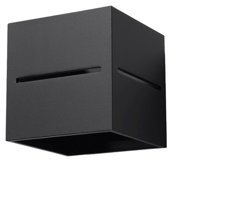 LOBO lampă de perete negru + 1x bec LED G9 4000K rece 4,5W 530lm