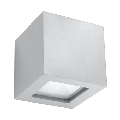 Aplică ceramică LEO gri + 1x bec LED E27 4000K rece 7.5W 650lm