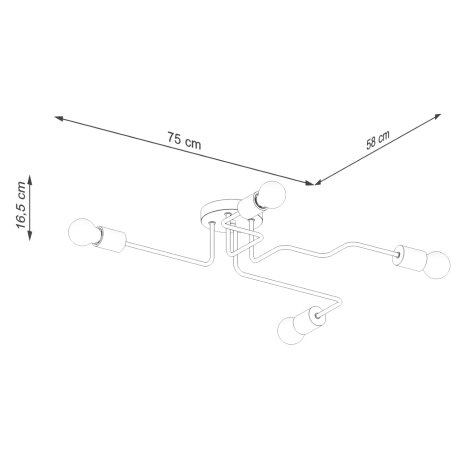 Candelabru TIMBO 4 negru