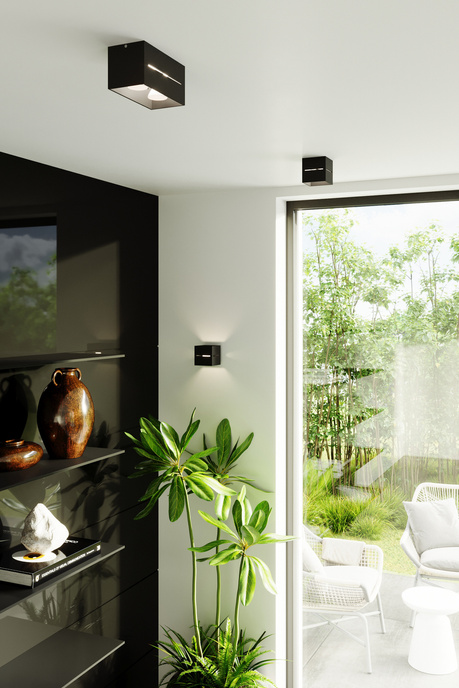 LOBO MAXI lampă de perete negru + 2x G9 LED bec 3000K cald 4.5W 510lm