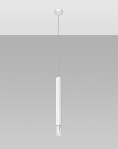 WEZYR 1 lampă suspendată albă + 1x bec LED G9 3000K Warm 4,5W 510lm