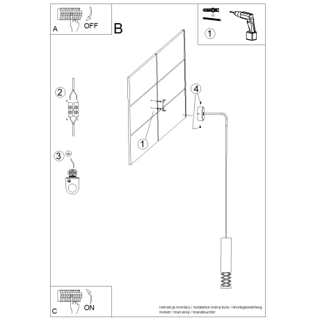 Lampă de perete LAMI alb
