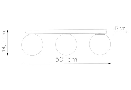 Plafonieră YOLI 3 alb + 3x bec LED G9 4000K rece 4.5W 460lm