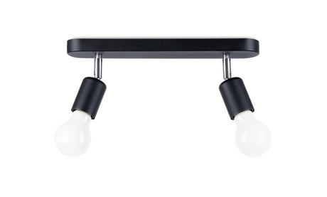 Plafonieră FORNES 2 negru + 2x bec LED E27 3000K Warm 7.5W 620lm