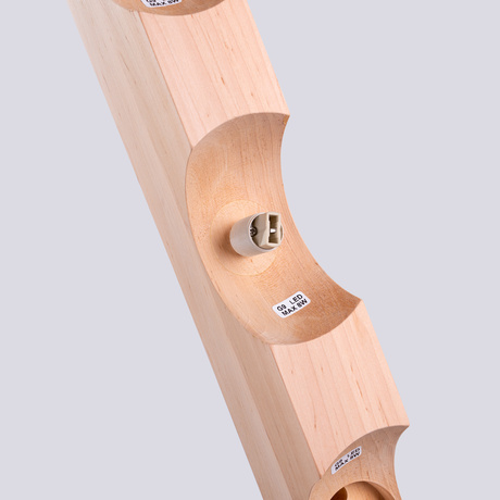 Plafonieră BULBO 3 lemn natural