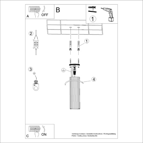 Plafonieră KARBON 20 verde măsliniu