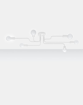 Candelabru HECTOR 6 alb + 6x bec LED E27 3000K cald 7.5W 620lm