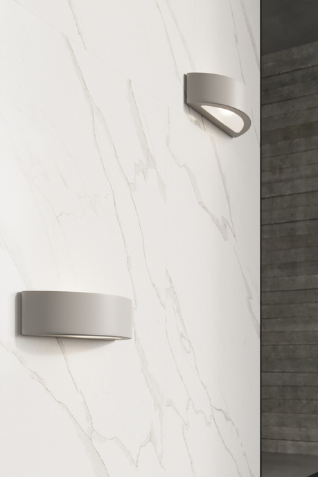 Aplică ceramică ATENA gri + 1x bec LED E27 3000K cald 7.5W 620lm