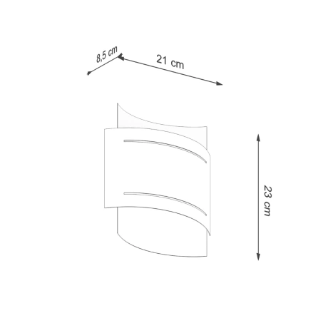 Lampă de perete HESTIA alb