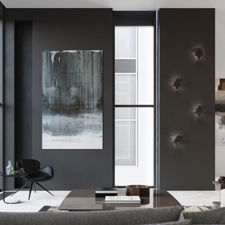 SOLIDO lampă de perete negru + 1x bec LED G9 4000K rece 4.5W 530lm