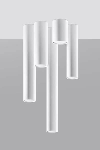 Plafonieră LAGOS 60 alb + 1x bec LED GU-10 4000K rece 7W 630lm