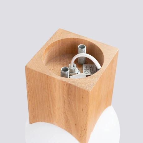 Plafonieră SOLIS lemn natural