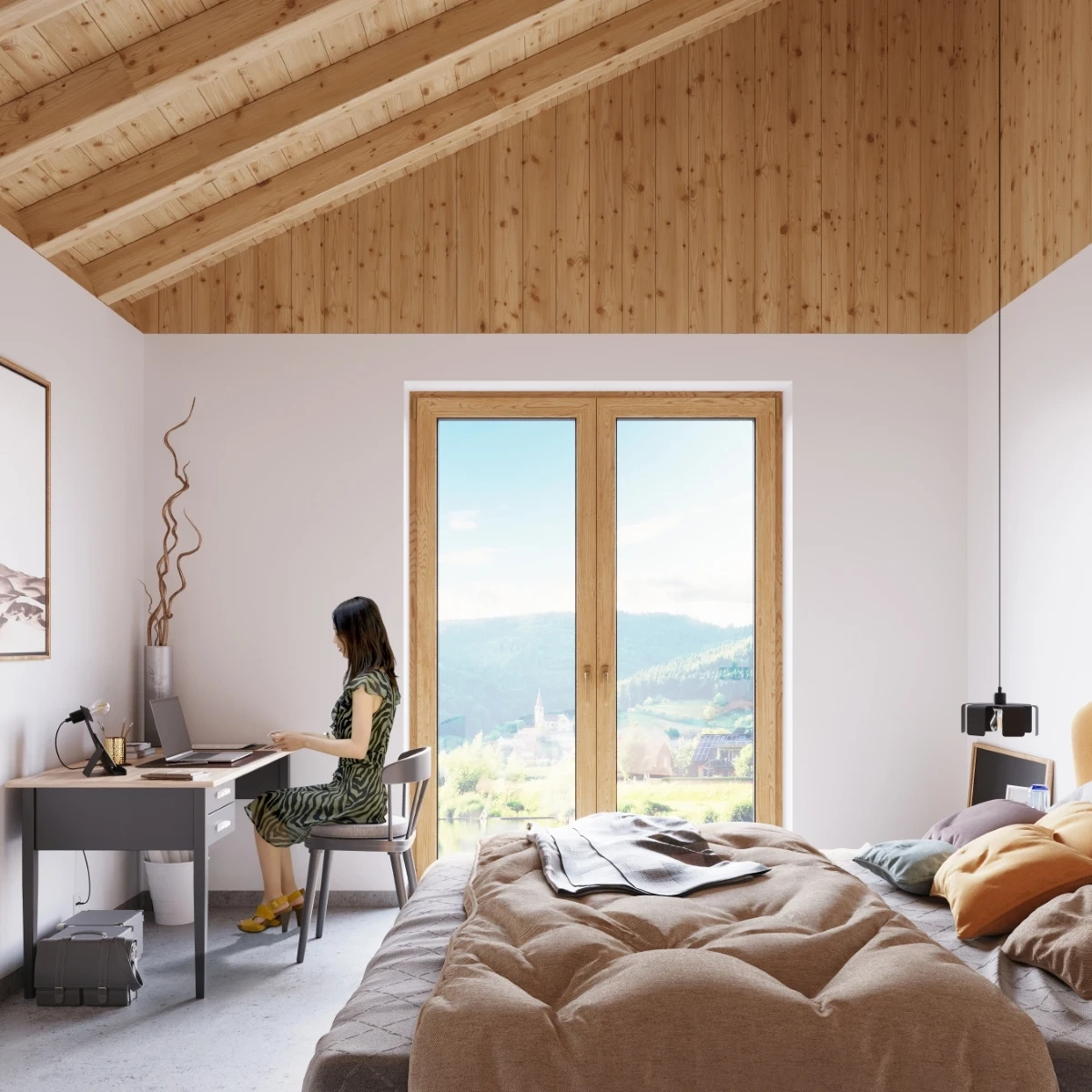 Lampă de masă INCLINE negru