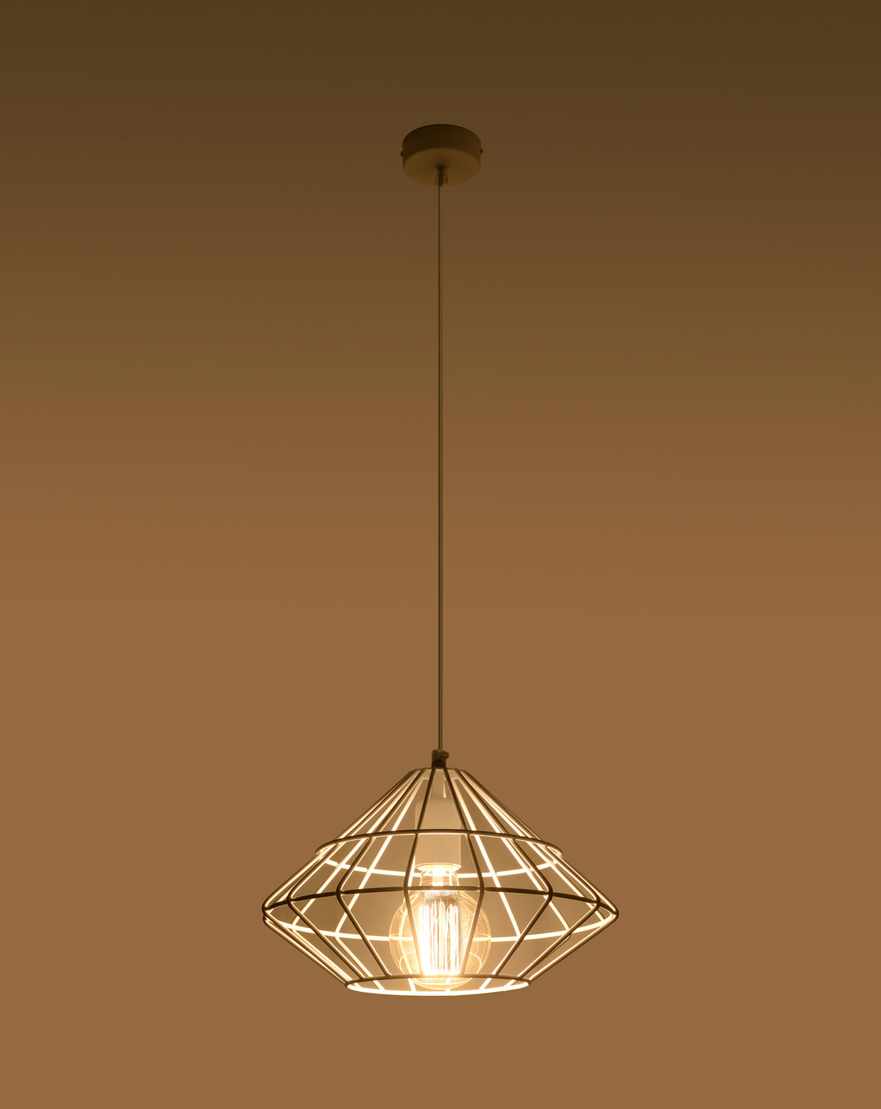 UMBERTO lampă suspendată alb + 1x bec LED E27 3000K cald 7,5W 620lm