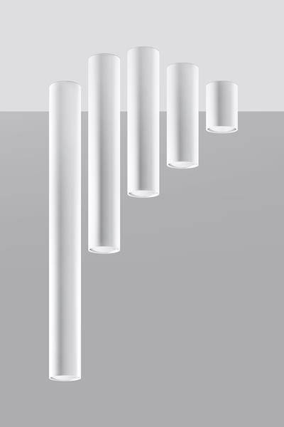 Plafonieră LAGOS 30 alb + 1x bec LED GU-10 3000K cald 7W 620lm