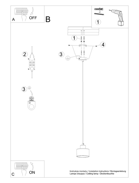 SAVAR 1 lampă suspendată negru + 1x bec LED E27 4000K rece 7,5W 690lm