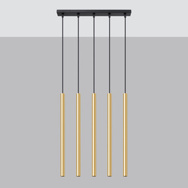 Lampă suspendată PASTELO 5L aur lustruit