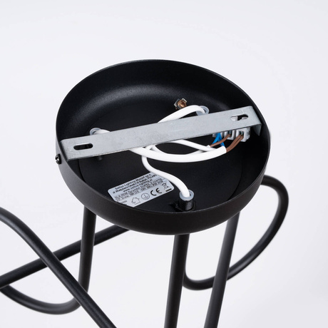 Candelabru SUPEŁ 3 negru = 3X bec LED E27 3000K 7W 760lm