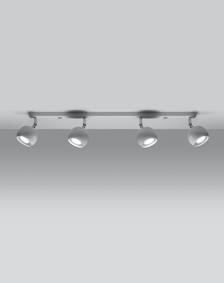 Plafonieră OCULARE 4L alb + 4x bec LED GU-10 3000K cald 7W 620lm