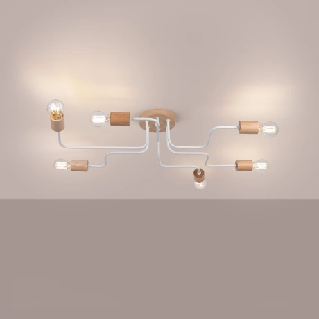 Candelabru TIMBO 6 alb