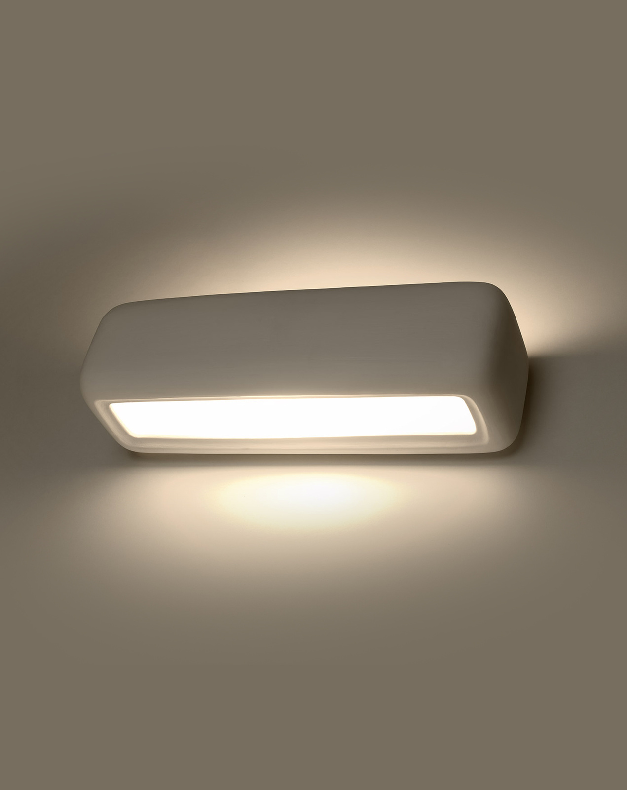 Lampă de perete ceramică SUBANI alb + 1x bec LED E27 4000K rece 7,5W 650lm