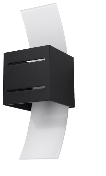 LORETO lampă de perete negru + 1x bec LED G9 4000K rece 4,5W 530lm