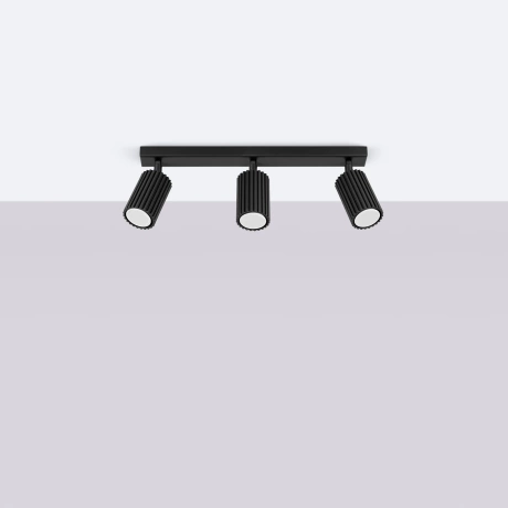 Plafonieră KARBON 3L negru