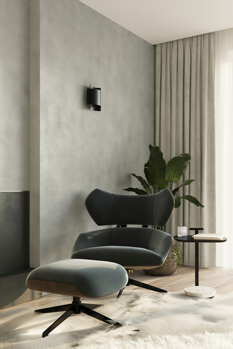 IMPACT lampă de perete negru + 1x bec LED G9 3000K Warm 4.5W 510lm