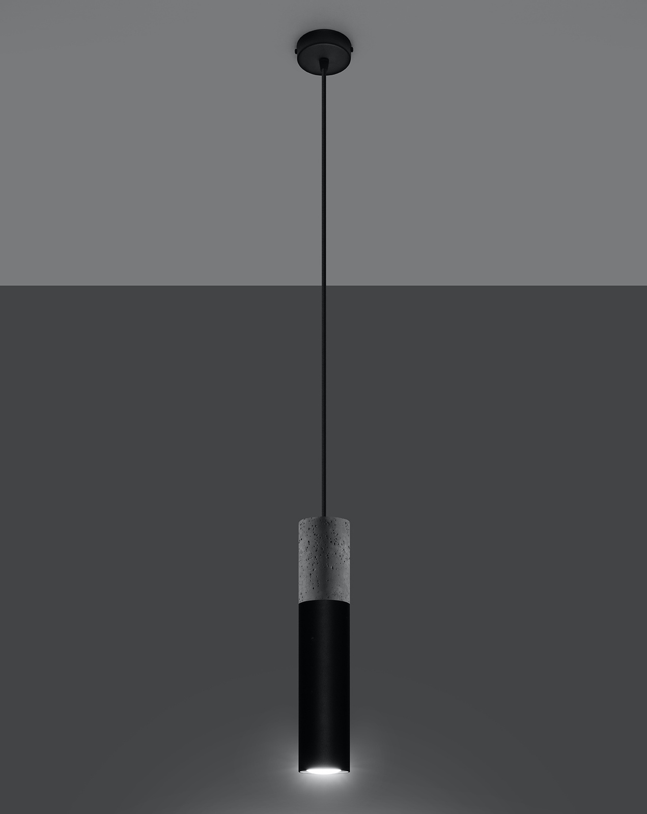 Lampă suspendată BORGIO 1 negru + 1x bec LED GU-10 3000K Warm 7W 620lm