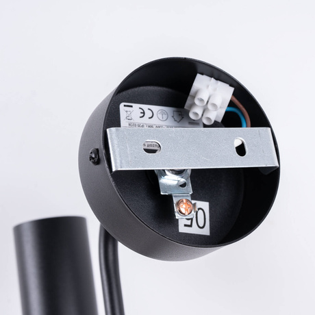 VECTOR lampă de perete negru + 1X bec LED E27 3000K 7W 760lm