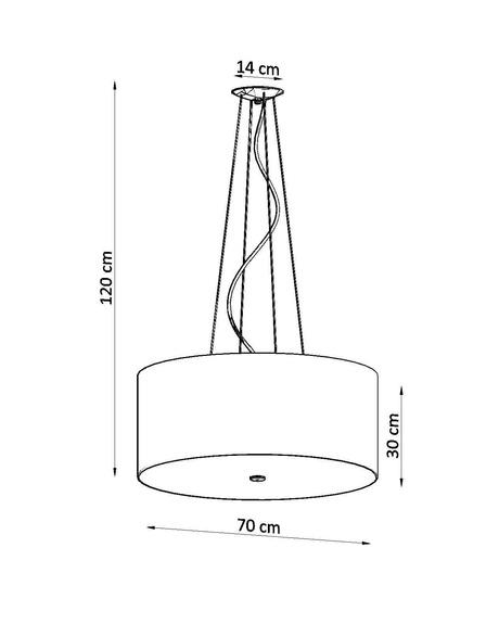 Candelabru OTTO 70 negru + 6x bec LED E27 4000K rece 7.5W 650lm