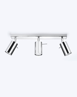 Plafonieră RING 3 crom + 3x bec LED GU-10 4000K Cold 7W 630lm