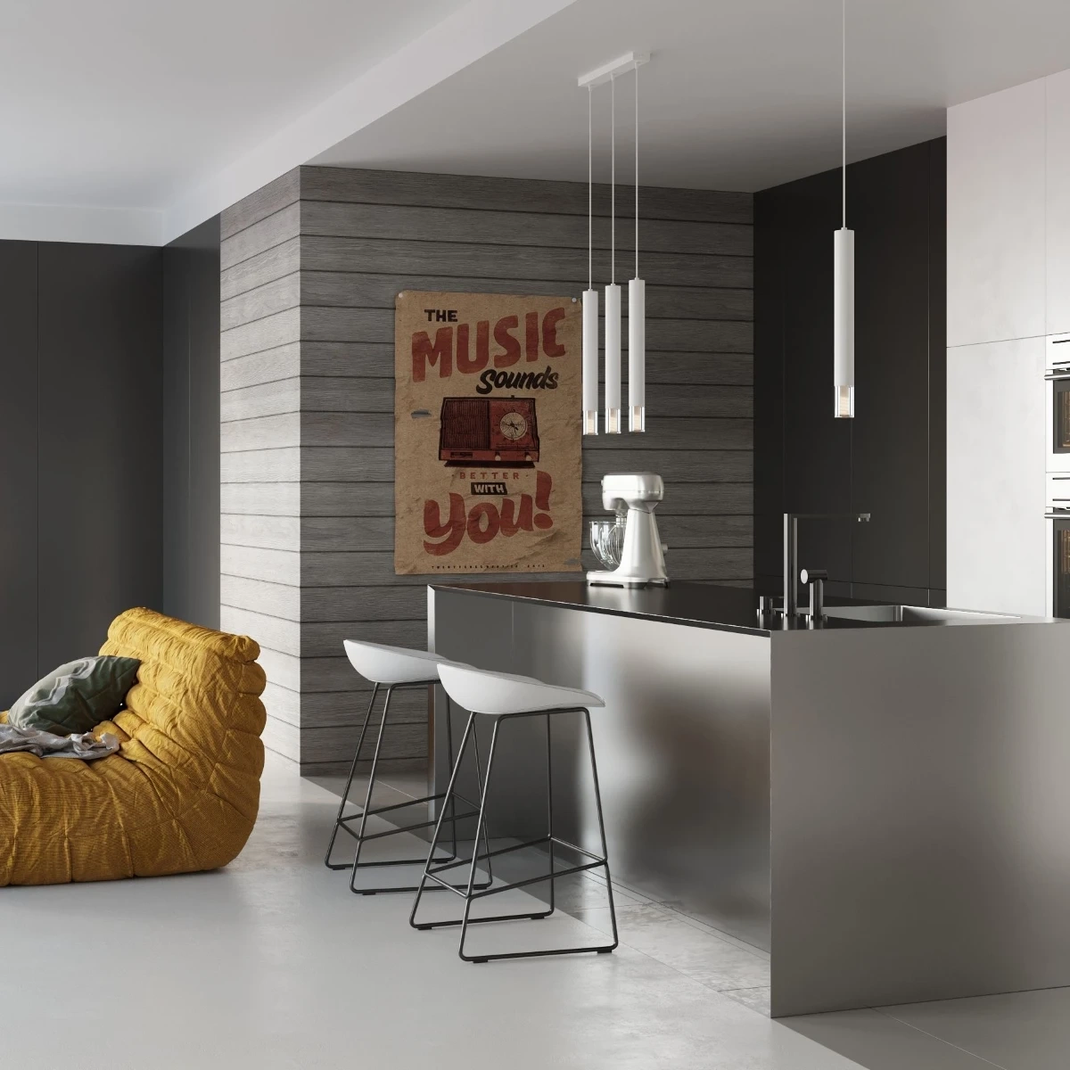 Lampă suspendată WEZYR 3 alb