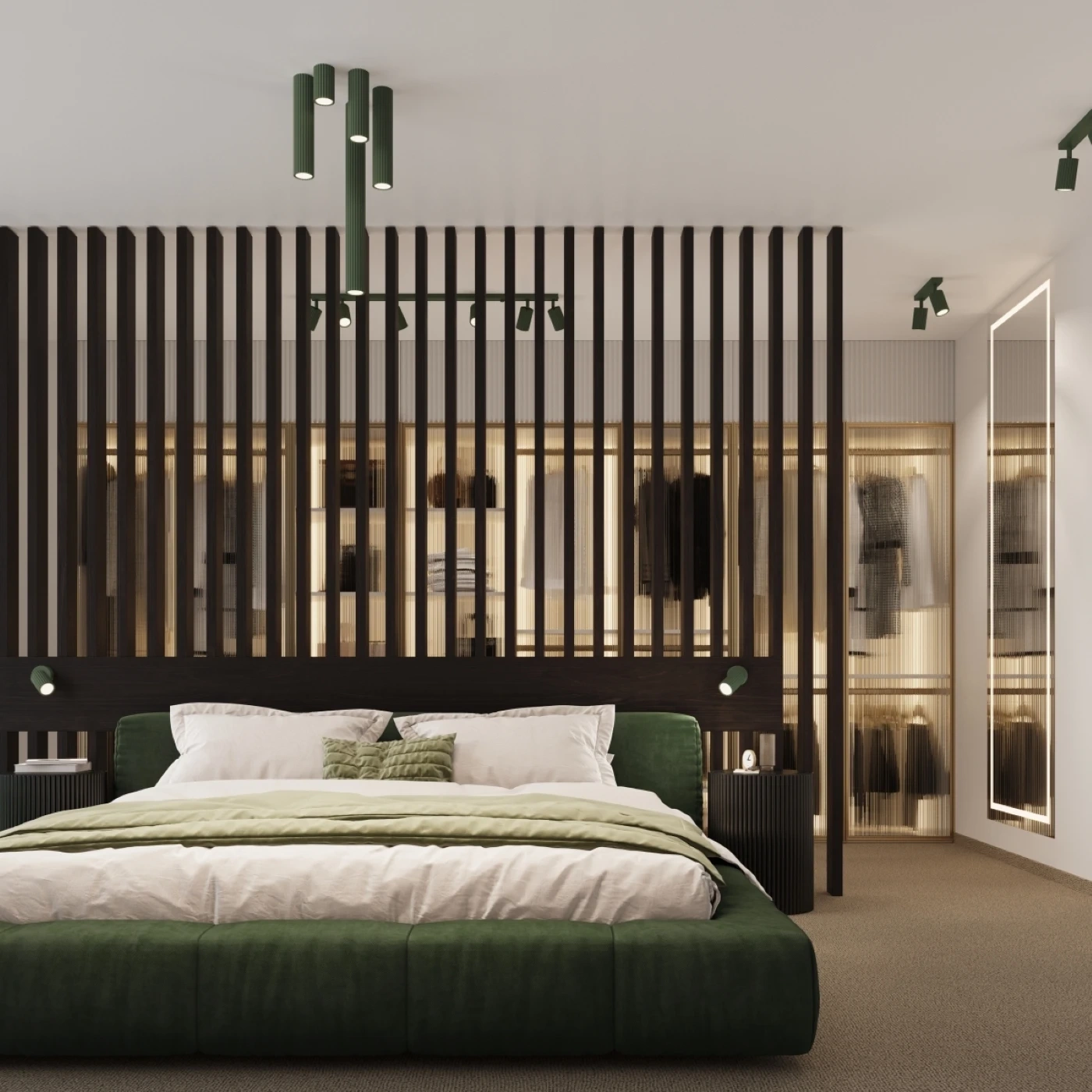 Plafonieră KARBON 2 verde măsliniu