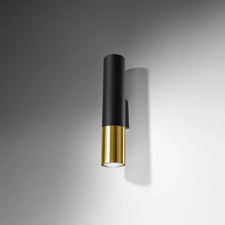Lampă de perete LOOPEZ negru/golden