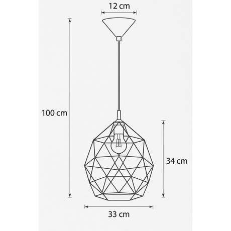 Lampă suspendată TRIOM 20 aur