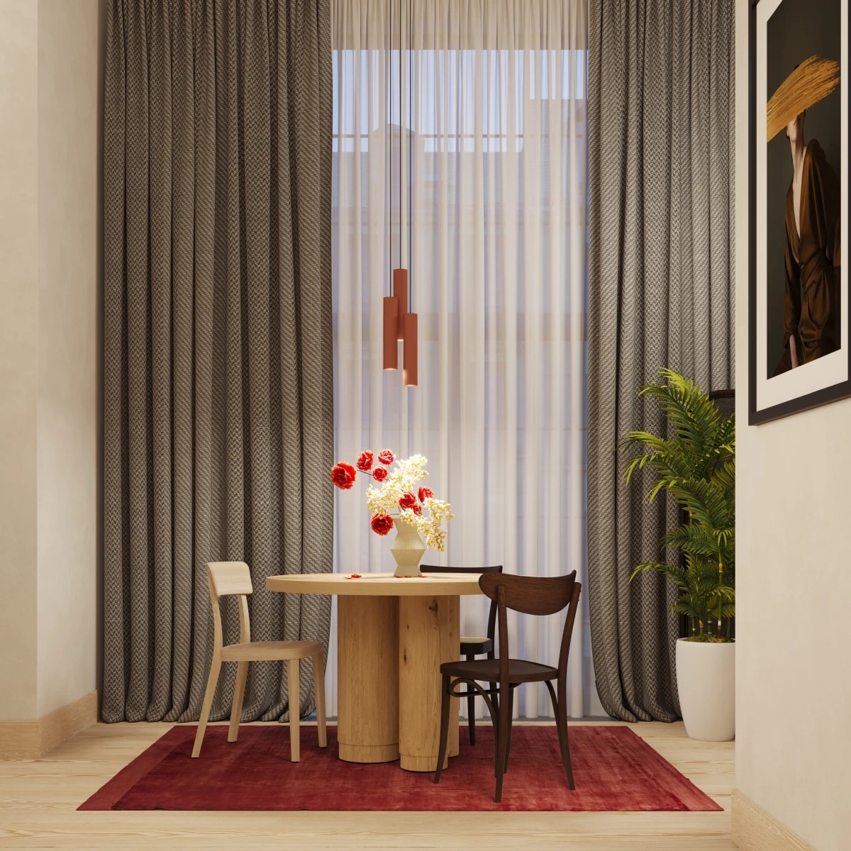 Lampă de perete LAGOS 2 roșu ocru