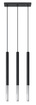 Lampă suspendată MOZAICA 3L negru/cromo + 3x bec LED G9 4000K Cold 4,5W 530lm