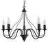 Candelabru MINERWA 5 negru + 5x bec LED E14 3000K cald 7.5W 620lm