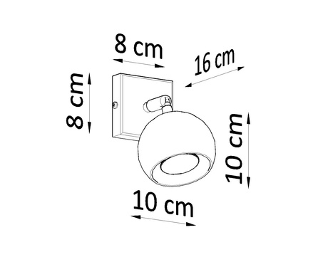 Lampă de perete OCULARE 1 alb + 1x bec LED GU-10 4000K rece 7W 630lm