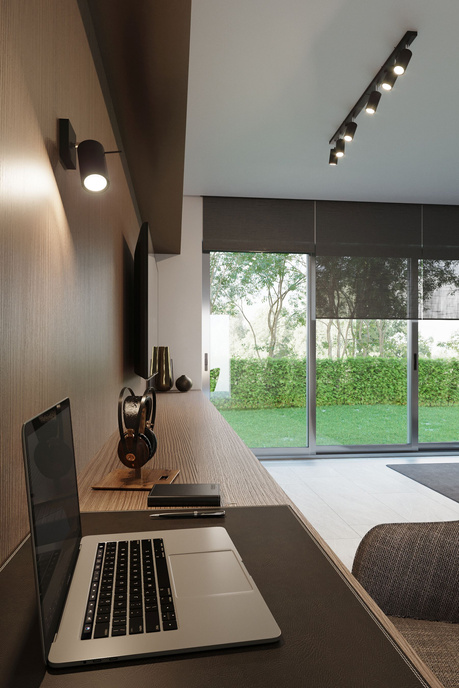 Plafonieră RING 6L negru + 6x bec LED GU-10 4000K Cold 7W 630lm