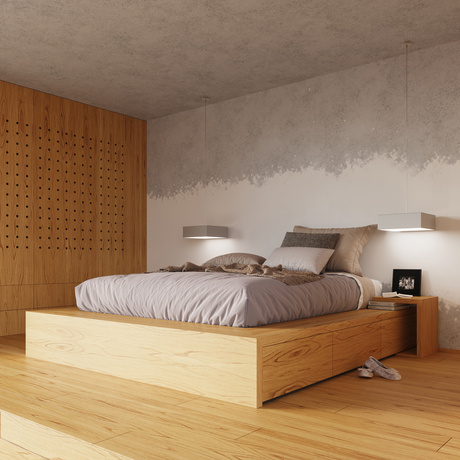 Plafonieră HORUS 45 gri + 3x bec LED E27 4000K rece 7.5W 650lm