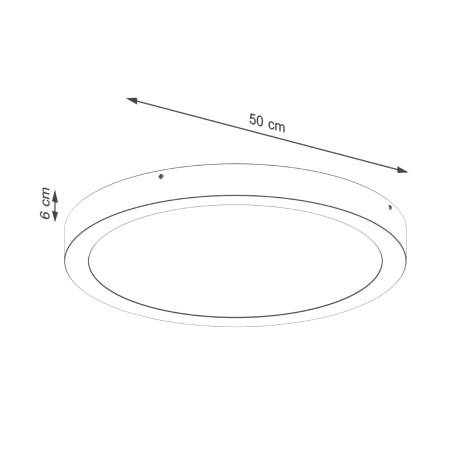 Plafonieră ONYX 50 LED alb 3000K