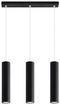 LAGOS 3 lampă suspendată negru + 3x GU-10 3000K cald 7W 620lm bec LED