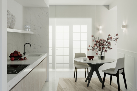 LORETO lampă de perete alb + 1x bec LED G9 4000K rece 4,5W 530lm