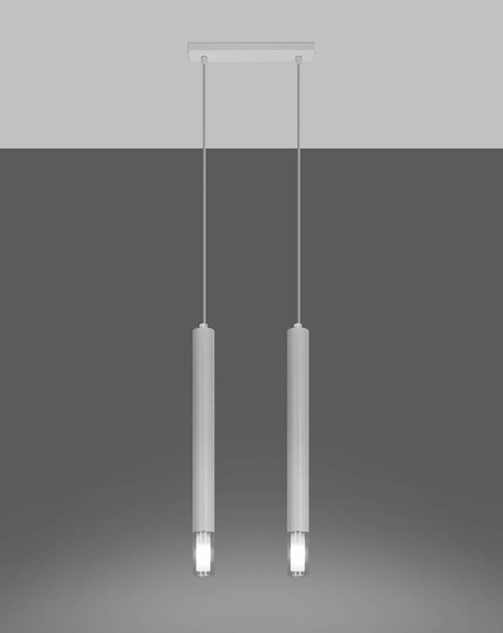 WEZYR 2 lampă suspendată albă + 2x bec LED G9 3000K Warm 4.5W 510lm