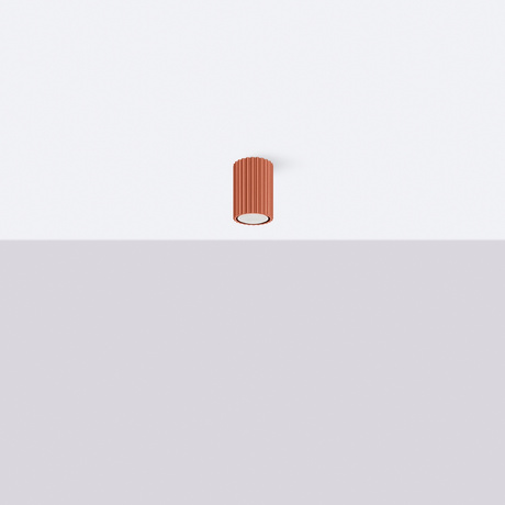 Plafonieră KARBON 10 roșu ocru