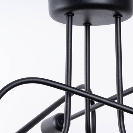 Candelabru SUPEŁ 3 negru = 3X bec LED E27 3000K 7W 760lm